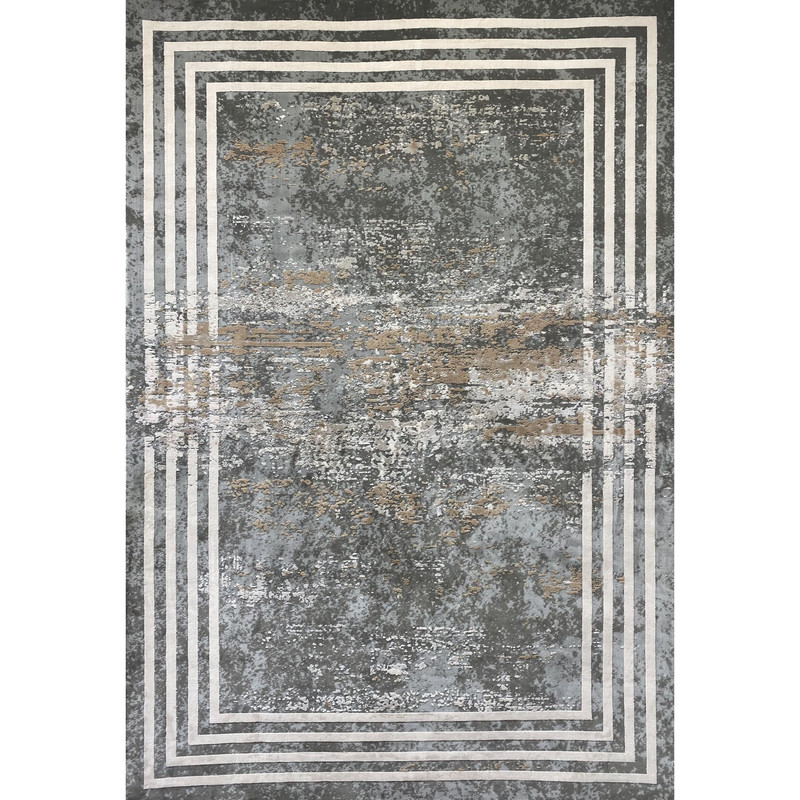 خرید و قیمت فرش ماشینی آرمانی مدل مدرن طرح پتینه زمینه طوسی