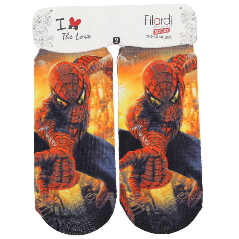 خرید و قیمت جوراب پسرانه فیلاردی طرح مرد عنکبوتی کد 014