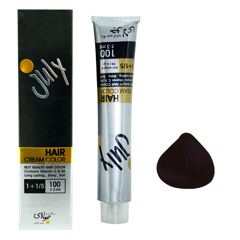 رنگ مو جولای شماره 1.1 حجم 100 میلی لیتر رنگ مشکی پرکلاغی