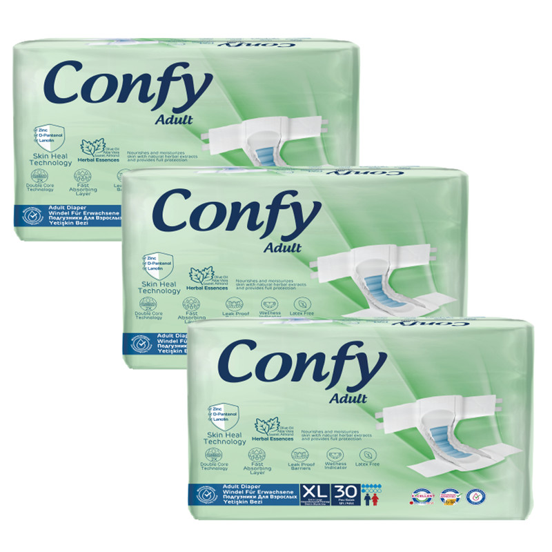 پوشک بزرگسال کانفی کد Pa7390 سایز ایکس لارج مجموعه 3 عددی