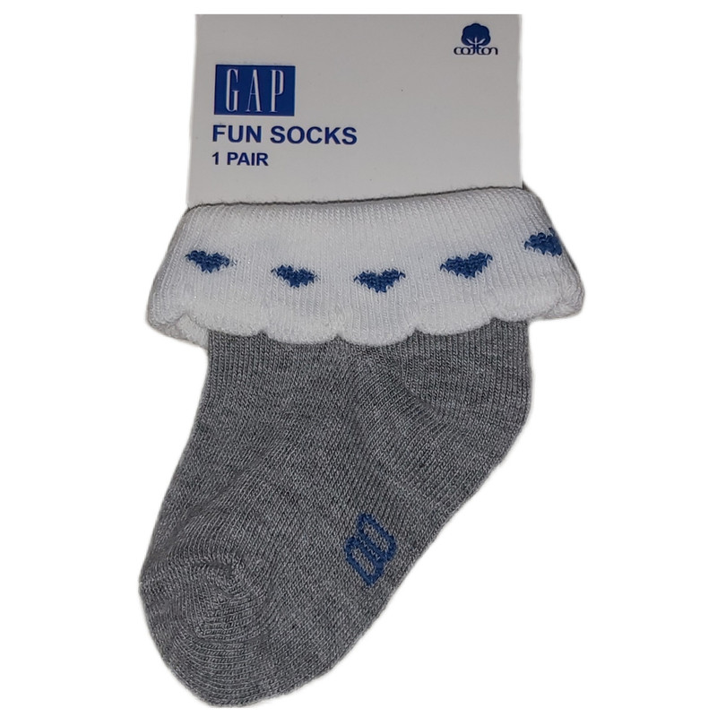 خرید و قیمت جوراب نوزادی دخترانه گپ مدل E00 رنگ طوسی