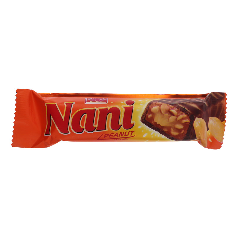 شکلات مغزدار کاراملی بادام زمینی نانی شیرین عسل - 40 گرم