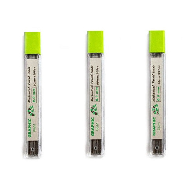 نوک مداد نوکی 0.9 میلی متری گرافیک کد 007 بسته 3 عددی
