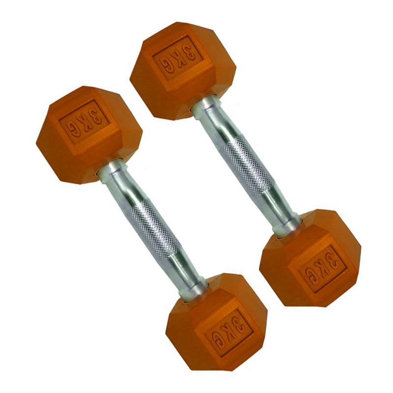 دمبل مدل شش ضلعی وزن 3 کیلوگرم بسته 2 عددی