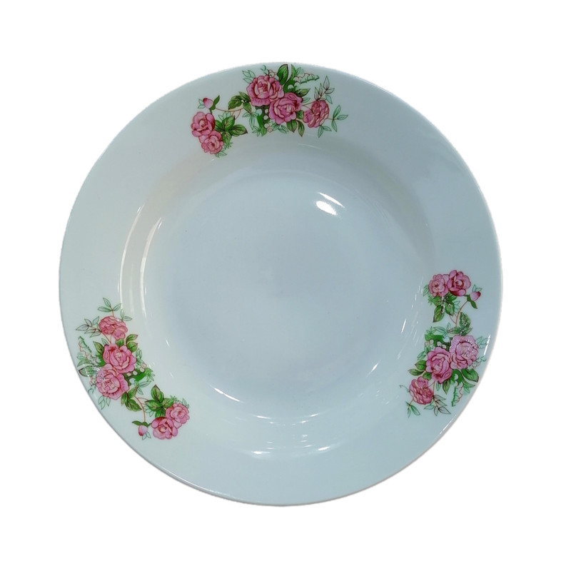 بشقاب خورش خوری مرجان مدل گل سرخ بسته 6 عددی