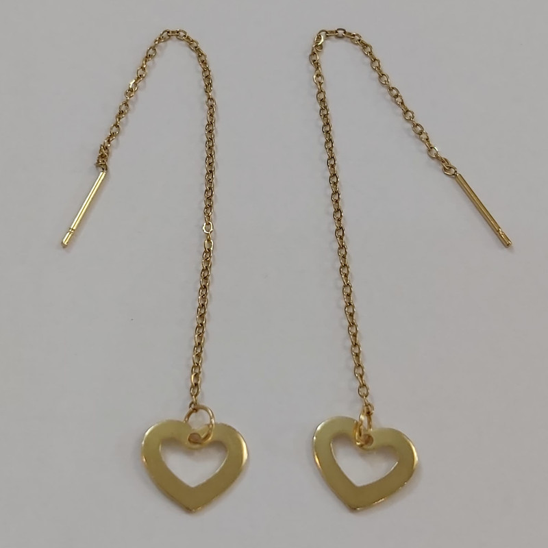 خرید و قیمت گوشواره زنانه استینلس استیل مدل بخیه طرح قلب کد heart113