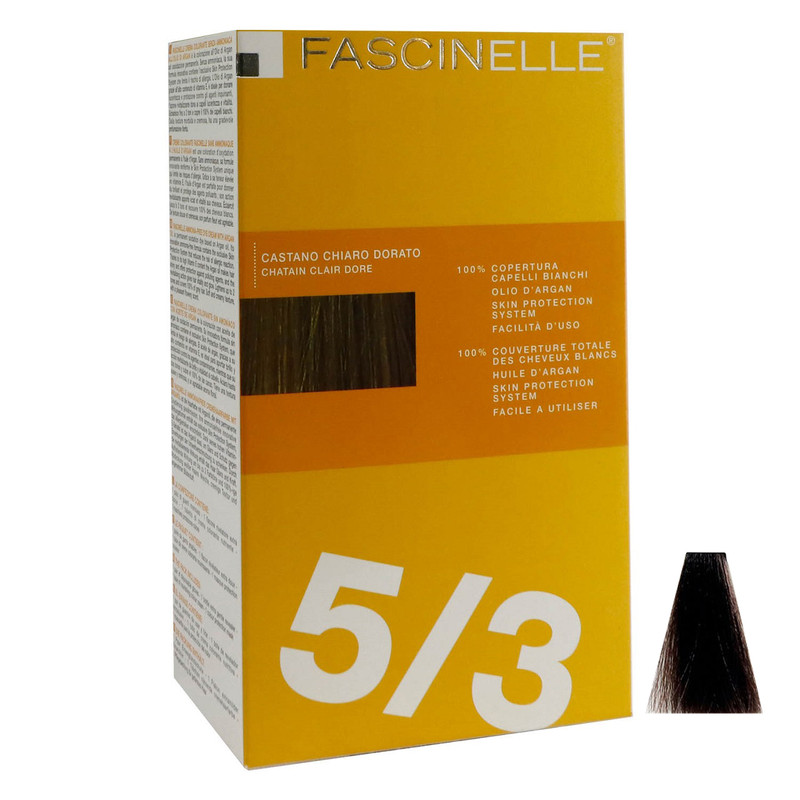 کیت رنگ مو فشینلی شماره 5/3 حجم 40 میلی لیتر رنگ بلوطی طلایی روشن