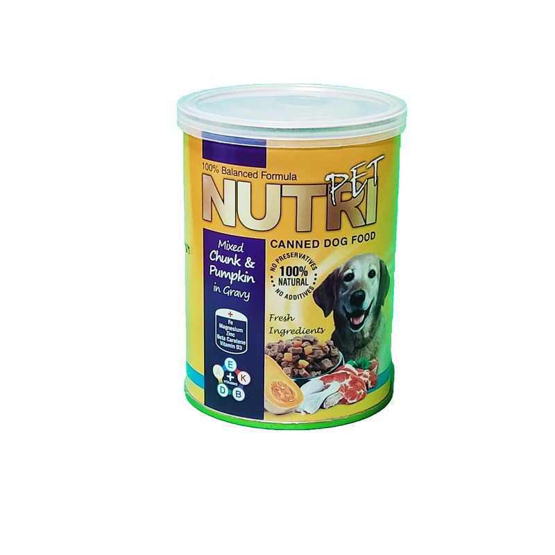 کنسرو سگ نوتری پت مدل Chunks & Pumpkin in Gravy وزن 425 گرم