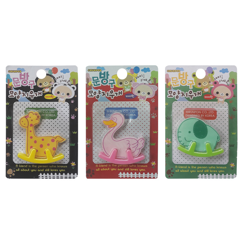 پاک کن رانپون طرح حیوانات کد 02 مجموعه 3 عددی