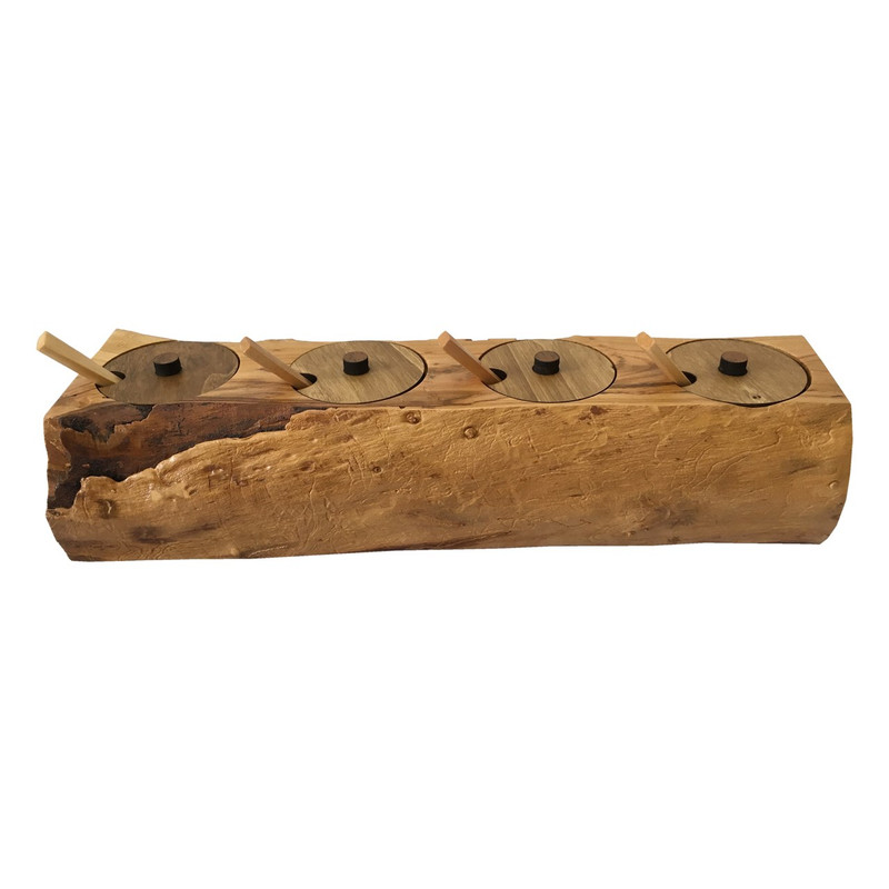 خرید و قیمت جا ادویه ای 4 پارچه آرونی طرح روستیک مدل MIKA