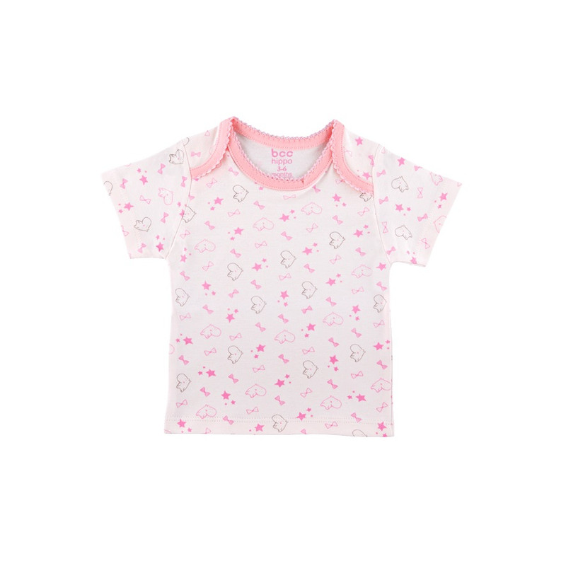 تی شرت آستین کوتاه نوزادی بی سی سی مدل Hippo
