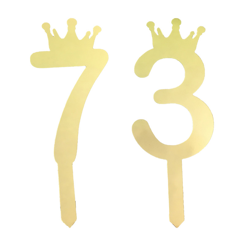 تاپر کیک هانستو مدل عدد 73 کد TPN73 بسته 2 عددی