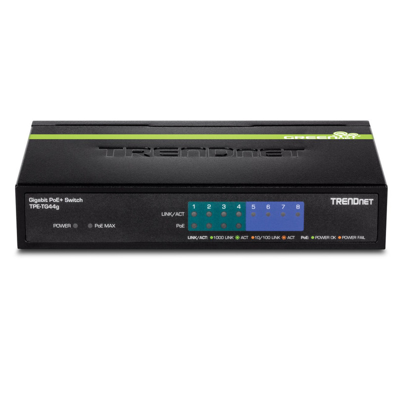 سوئیچ 8 پورت گیگابیتی PoE ترندنت مدل TPE-TG44G