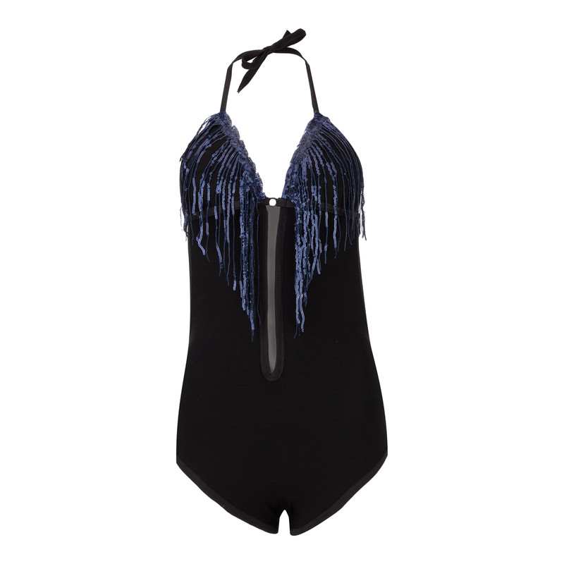 مایو زنانه ریاش مدل کوئین کد 1009 رنگ سرمه ای