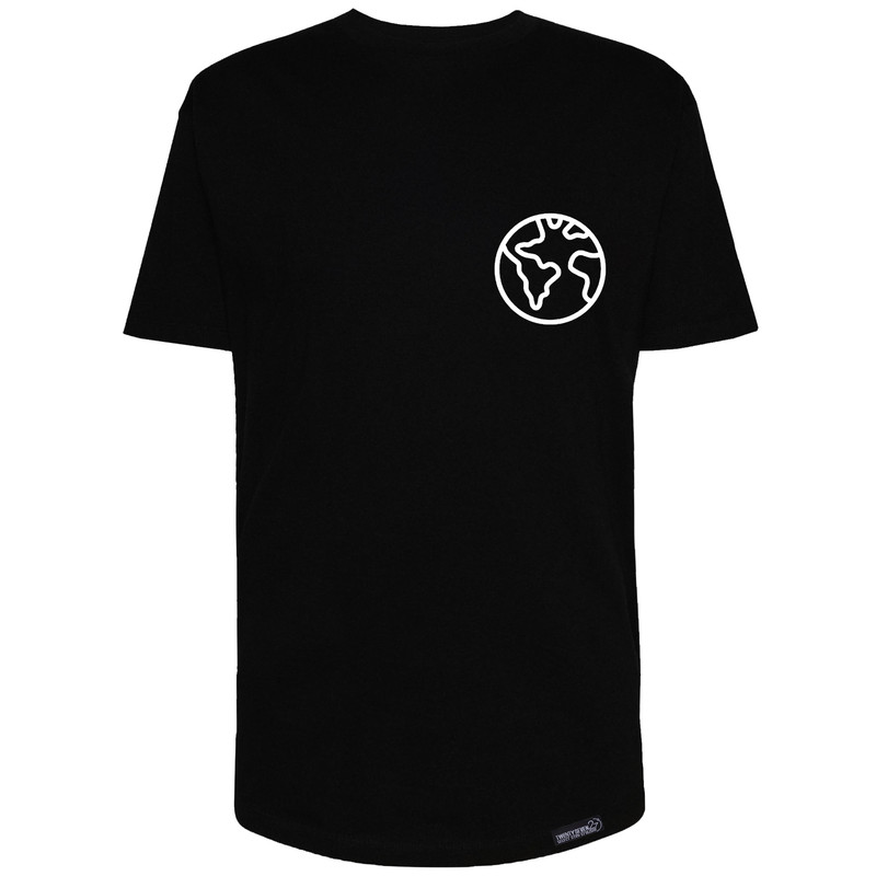 تی شرت لانگ مردانه 27 مدل زمین کد RN510 رنگ مشکی