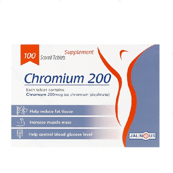 خرید و قیمت قرص کرومیوم 200 جالینوس بسته 100 عددی