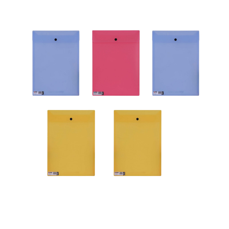 پوشه دکمه دار پاپکو مدل 117 بسته 5 عددی