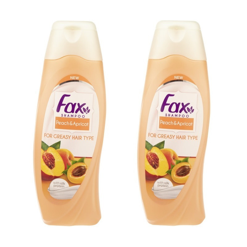 شامپو تقویت کننده مو فکس مدل Peach And Apricot حجم 400 میلی لیتر بسته 2 عددی