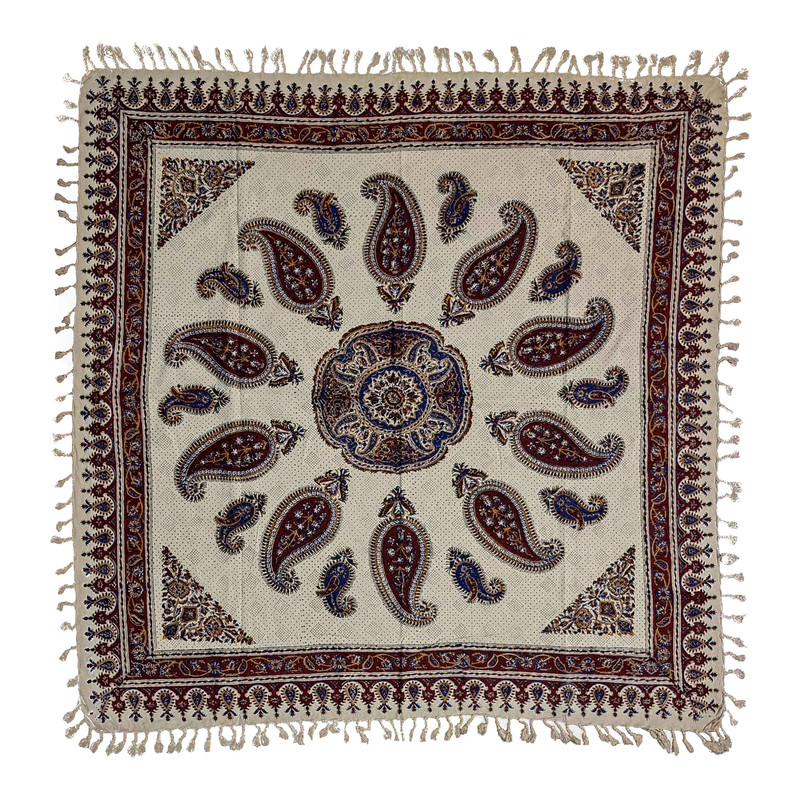 رومیزی قلمکار مدل ممتاز طرح بته جقه کد A120