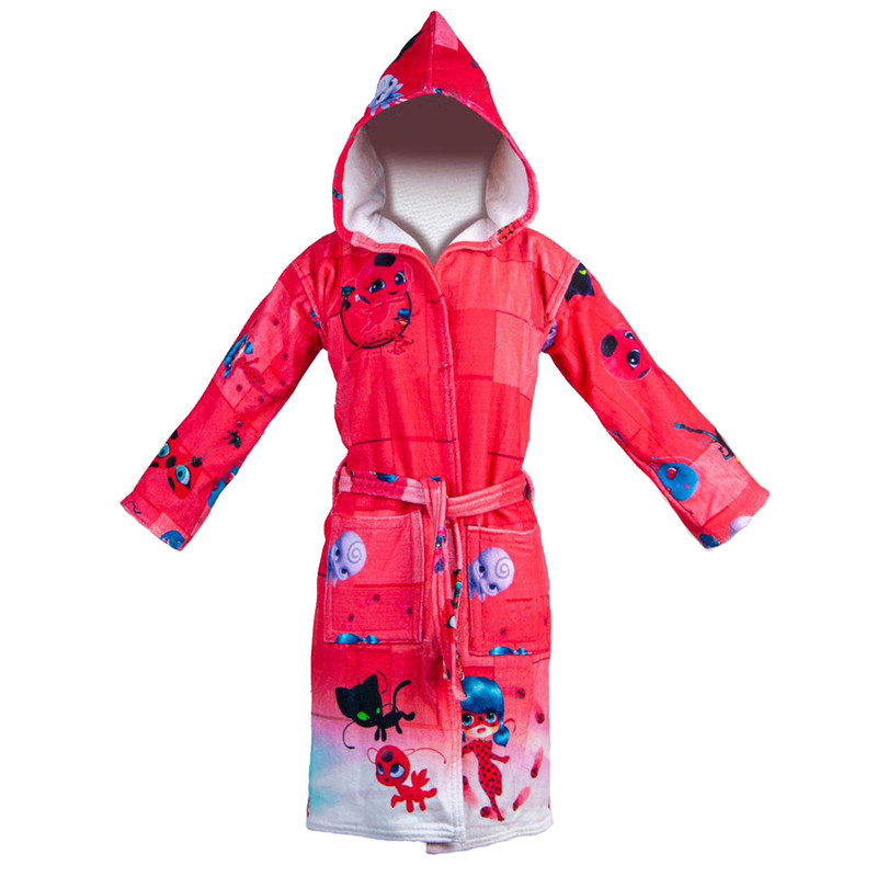 خرید و قیمت حوله پالتویی کودک آتنا مدل دختر کفشدوزکی سایز 80