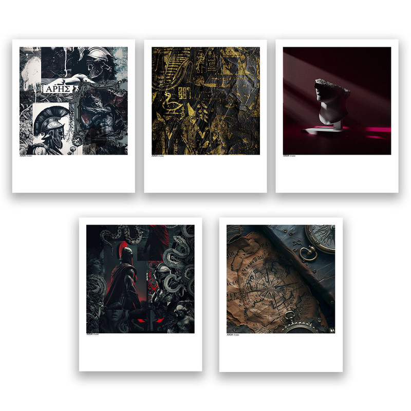 آویز تزیینی عرش مدل فانتزی اساطیر یونان کد Asa1006 مجموعه پنج عددی