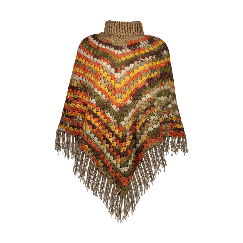 خرید و قیمت پانچو بافت زنانه نمدیکا مدل ربه کا