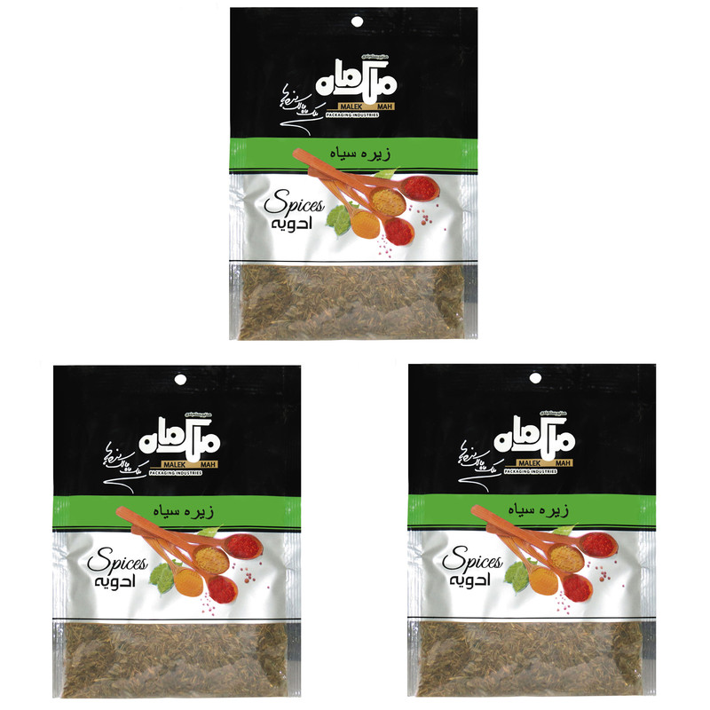 خرید و قیمت زیره سیاه ملک ماه - 30 گرم بسته 3 عددی