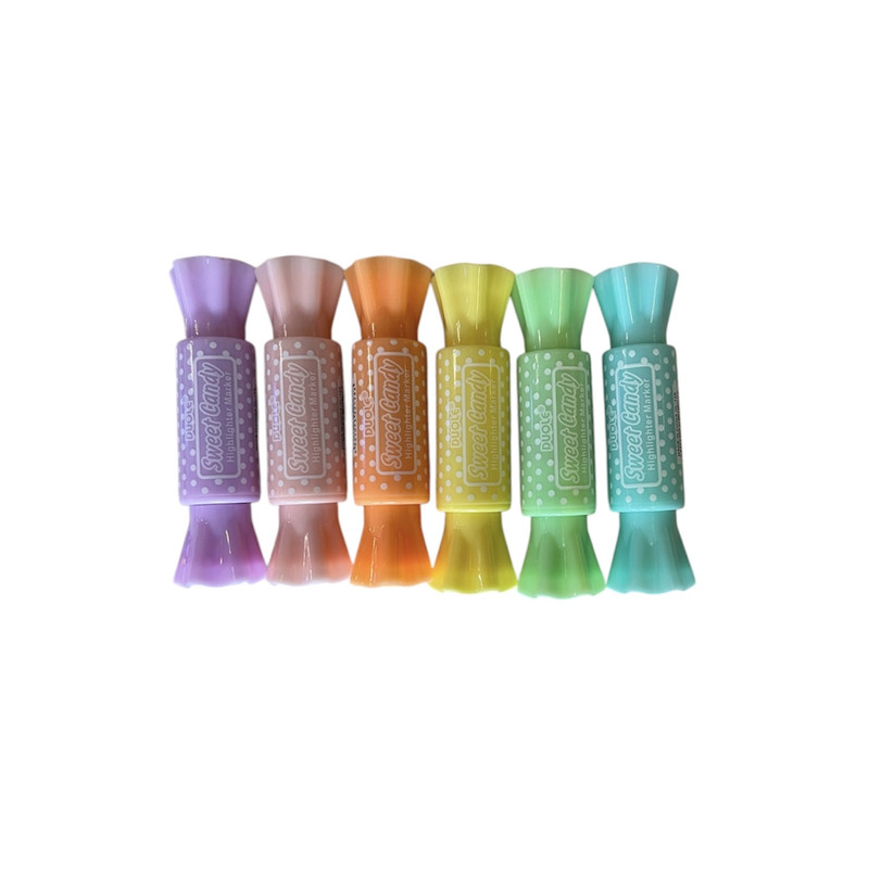 خرید و قیمت ماژیک علامت گذار طرح آبنباتی بسته ۶ عددی