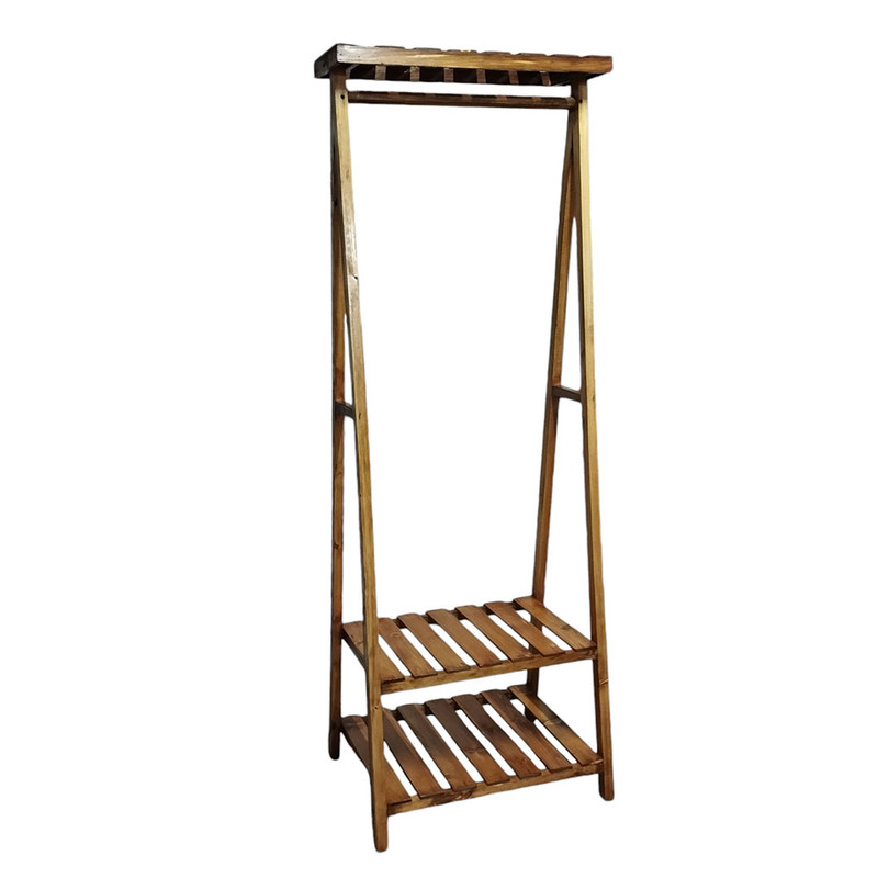 خرید و قیمت رگال لباس مدل چوبی دوطبقه تاجدار طول 70