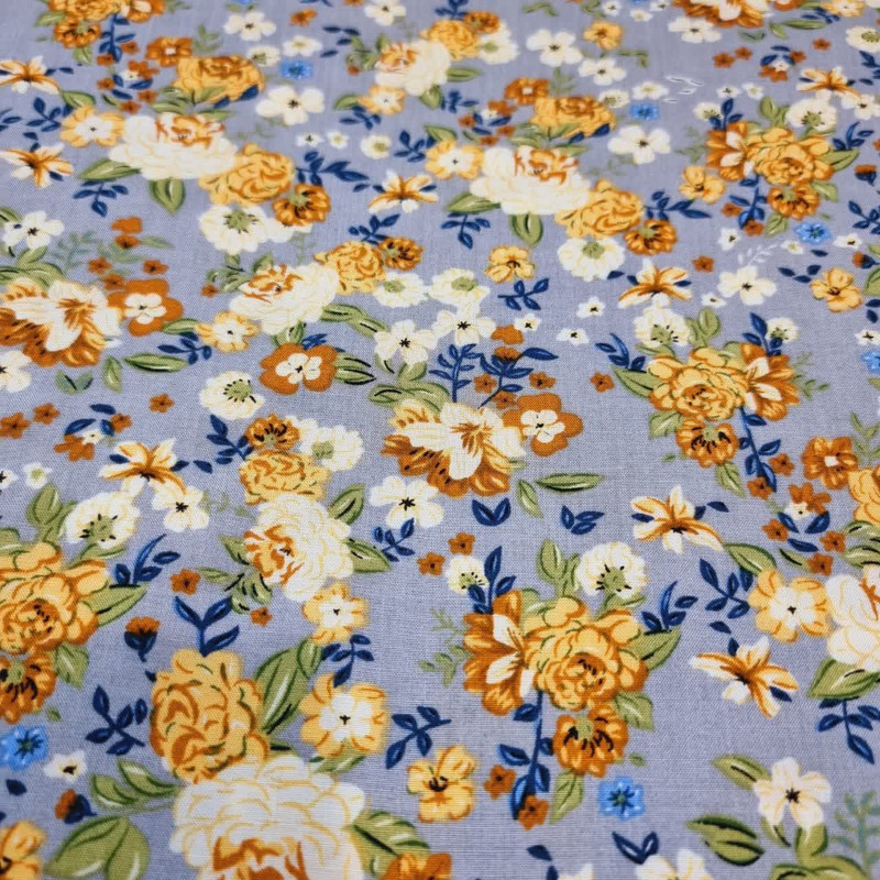 پارچه لباس مدل کودری نخی طرح گلگلی کد VS