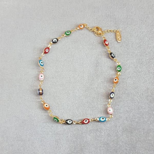 خرید و قیمت پابند زنانه وای اس ایکس مدل طرح چشم نظر کد 33487