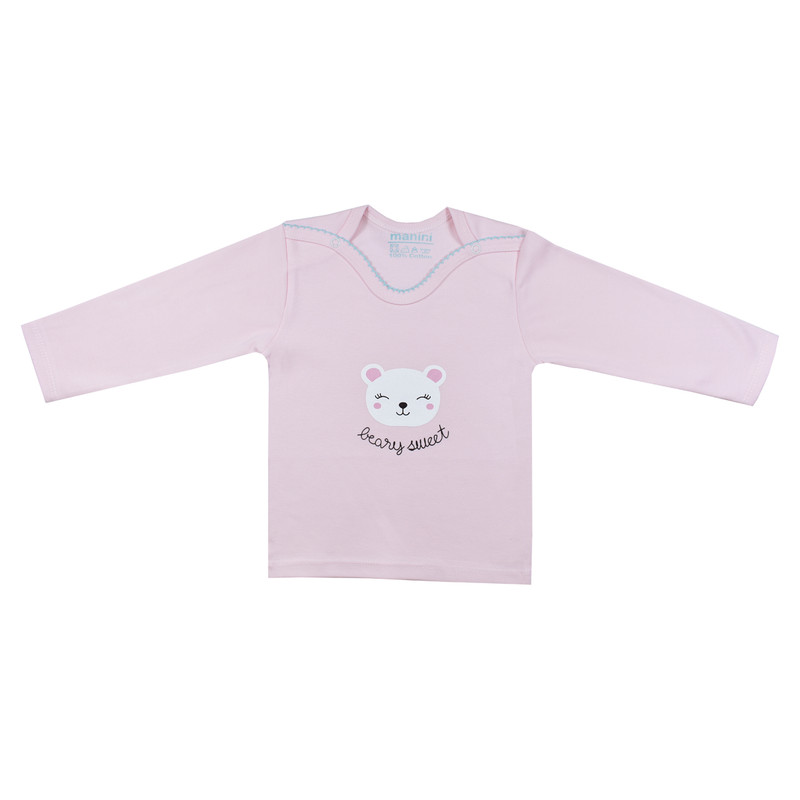 خرید و قیمت تی شرت آستین بلند نوزادی مانینی مدل گلدار کد 2