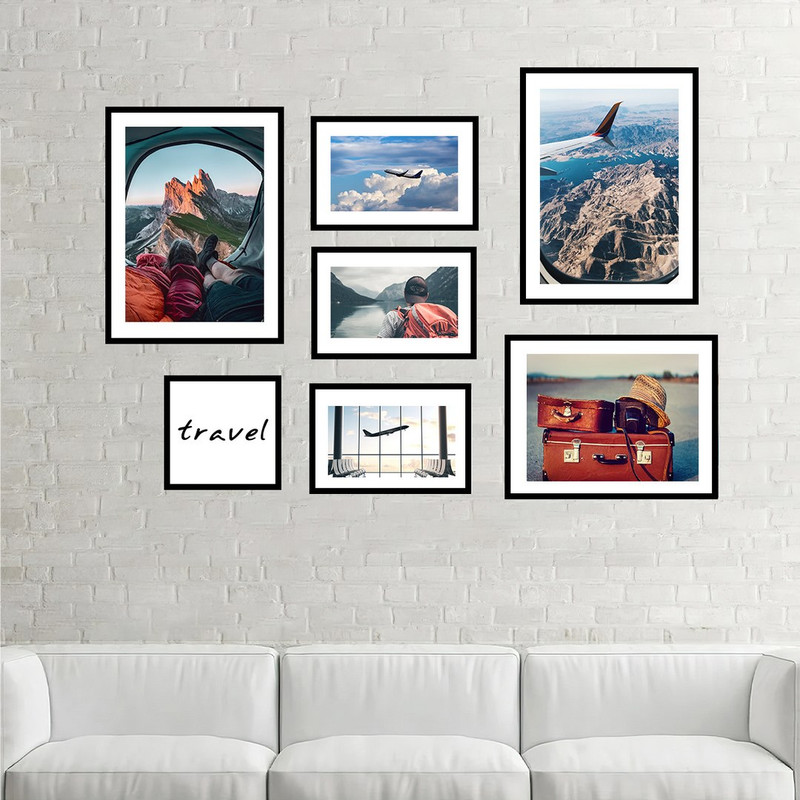 تابلو بکلیت طرح کمپینگ و کوه نوردی مدل B-907 مجموعه 7 عددی