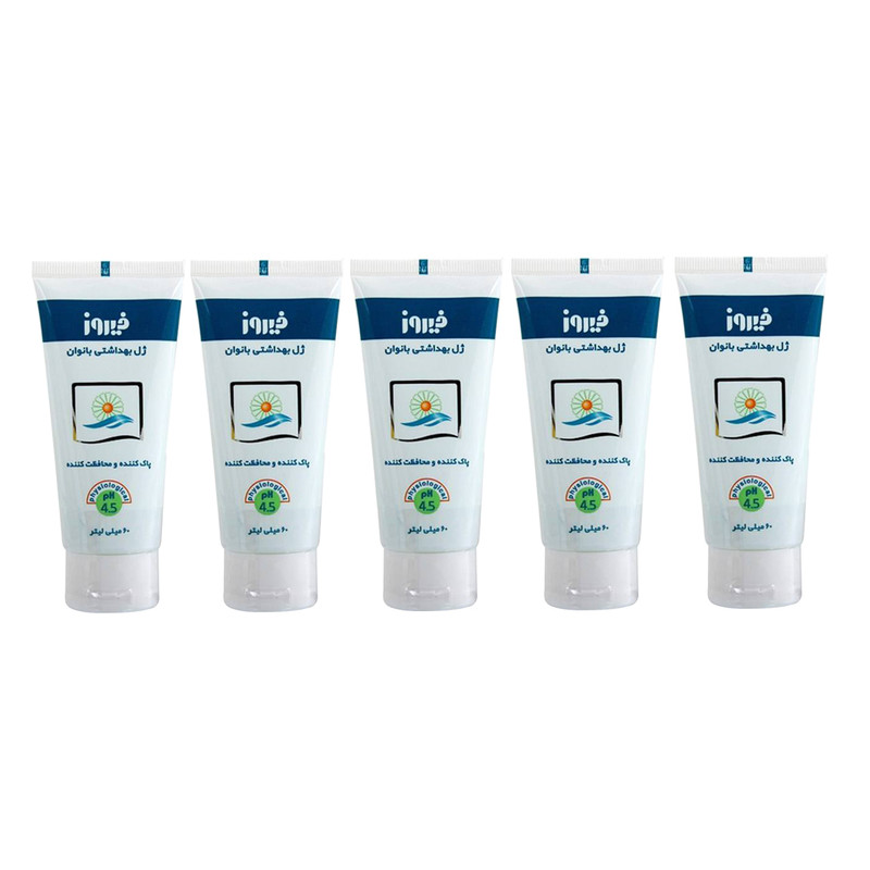 ژل بهداشتی بانوان فیروز کد 01 حجم 60 میلی لیتر مجموعه 5 عددی