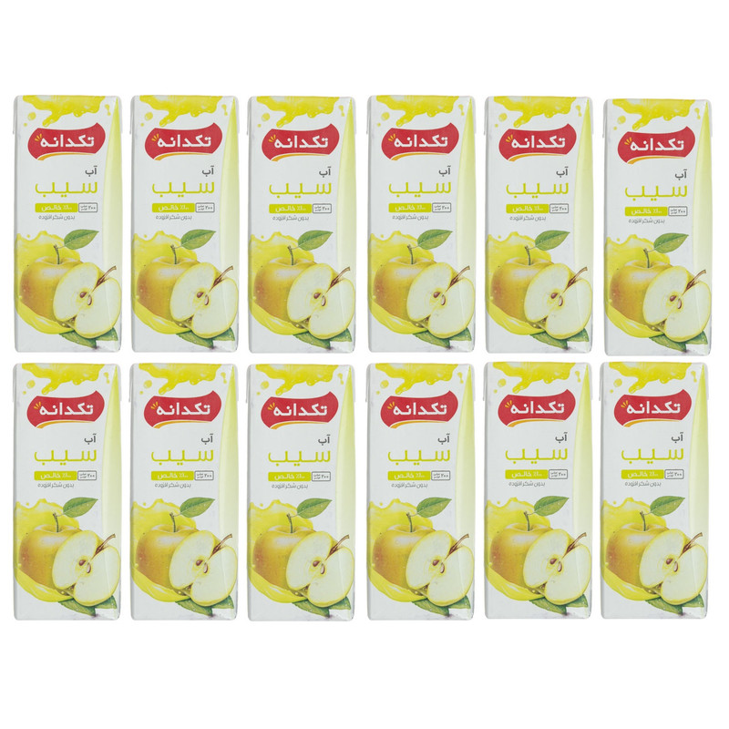 آب سیب تکدانه -200 میلی لیتر بسته 12 عددی