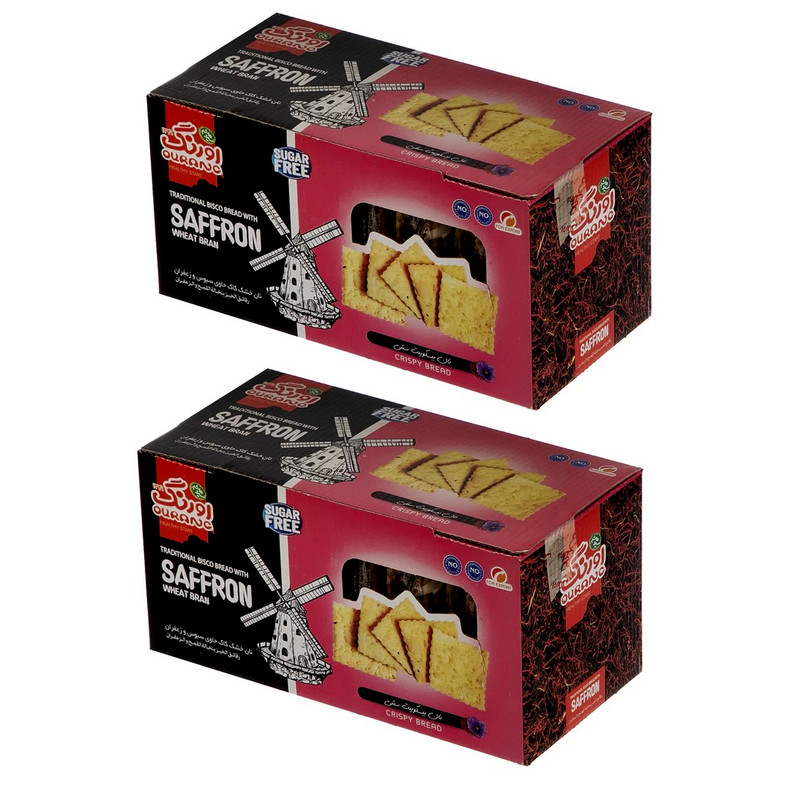 خرید و قیمت بیسکویت سنتی حاوی سبوس و زعفران اورنگ - 380 گرم بسته 2 عددی