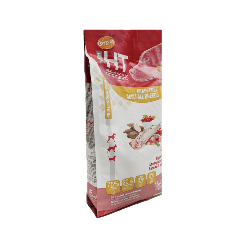 غذای خشک سگ بالغ اچ تی مدل گوشت بره وزن 12کیلوگرم