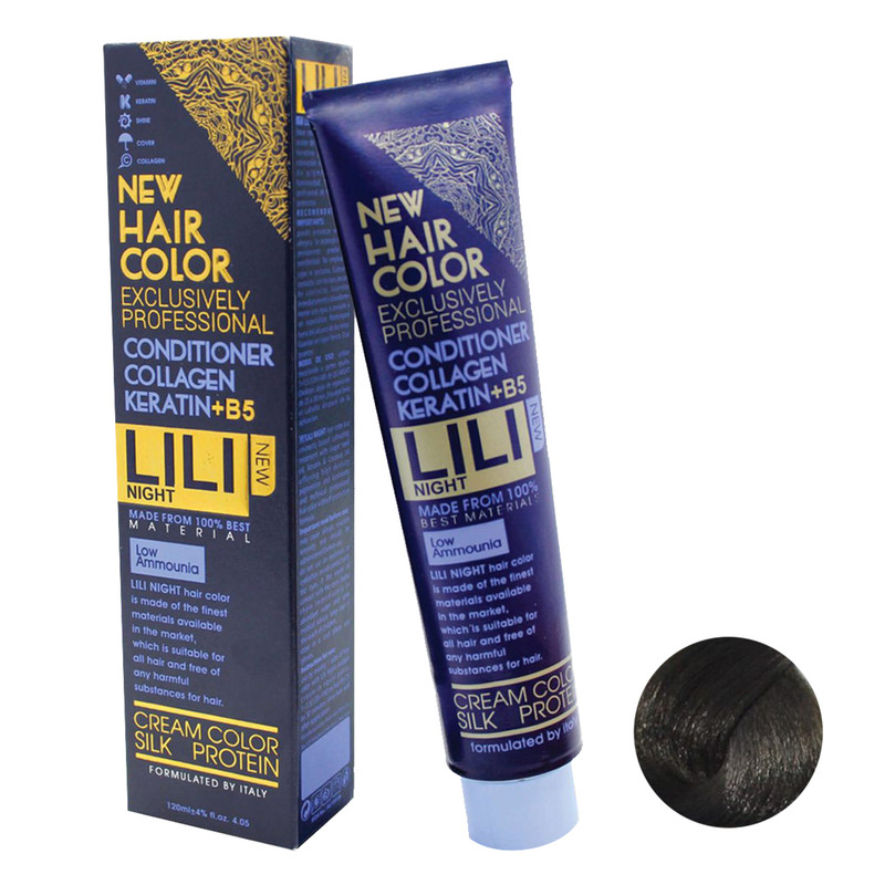 رنگ مو لی لی نایت مدل B5 شماره M6 حجم 120 میلی لیتر رنگ قهوه ای زیتونی