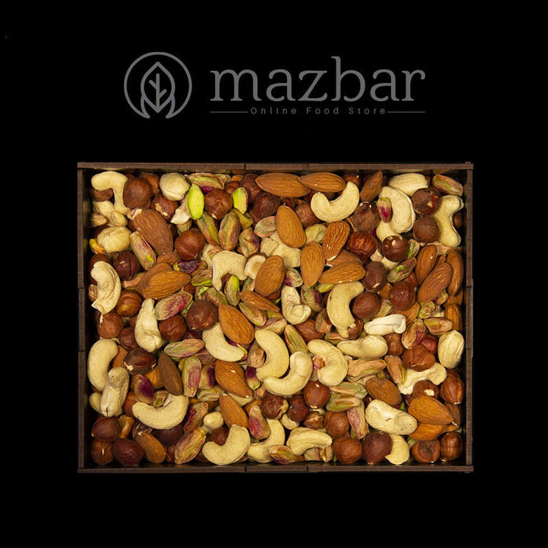 آجیل چهار مغز خام مزبار - 500 گرم