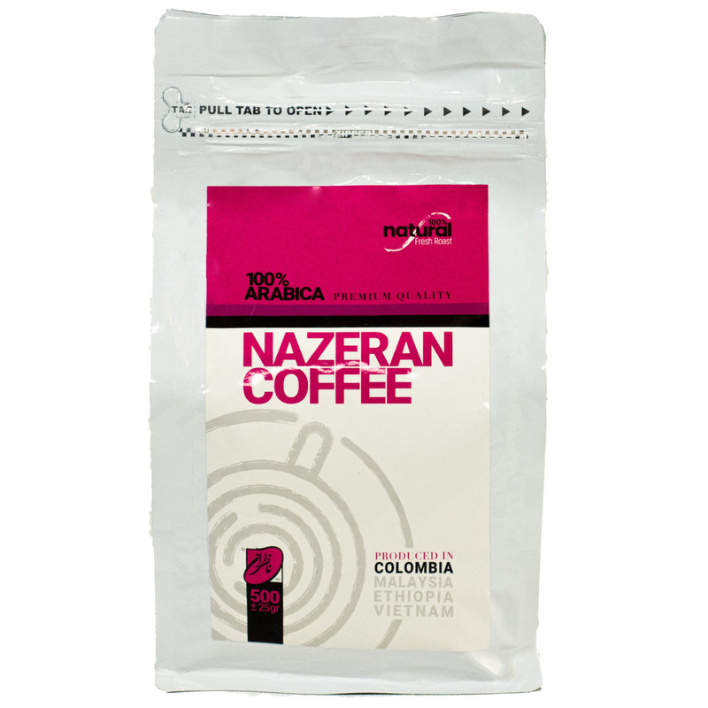 خرید و قیمت دانه قهوه 100درصد عربیکا ناظران -500 گرم