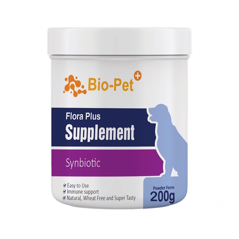 خرید و قیمت پودر مکمل سگ بایو پت مدل Flora Plus وزن 200 گرم