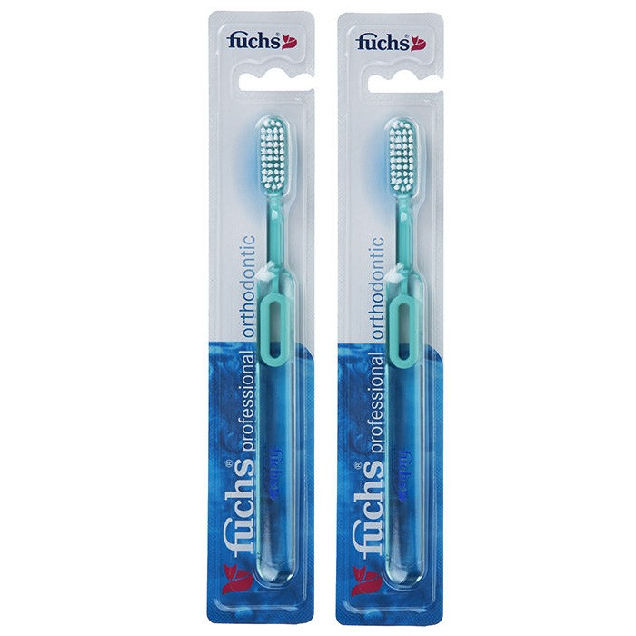 مسواک فوکس مدل ارتودنسی با برس نرم مجموعه 2 عددی