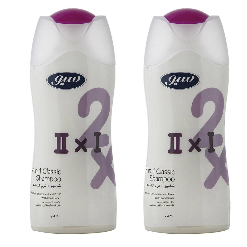 شامپو و نرم کننده مو سیو مدل 2×1 حجم 400 میلی لیتر بسته 2 عددی