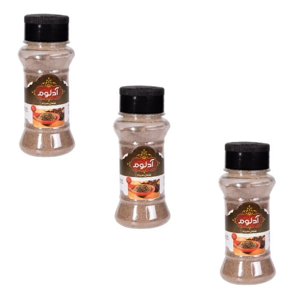 خرید و قیمت فلفل سیاه آدلوم 70 گرم بسته سه عددی