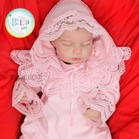 سرهمی نوزادی دو تیکه دخترانه برند Bebeloji Baby ترکیه سایز 0 تا 3 ماه