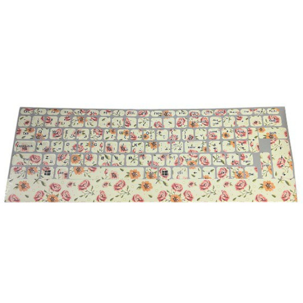 خرید و قیمت برچسب کیبورد طرح گل با حروف فارسی