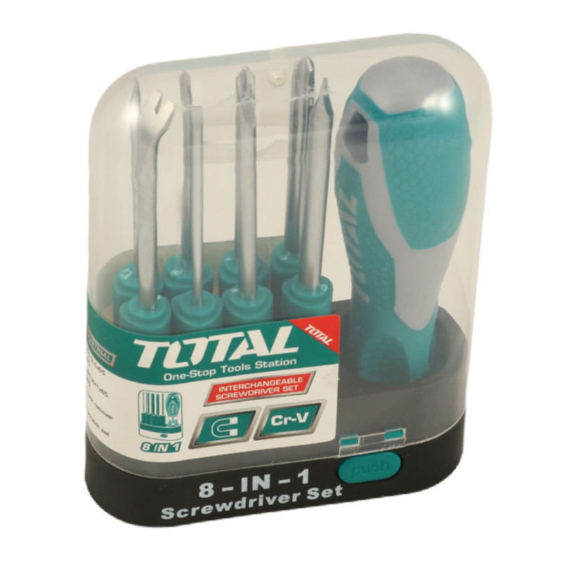 خرید و قیمت مجموعه 8 عددی پیچ گوشتی توتال مدل T8