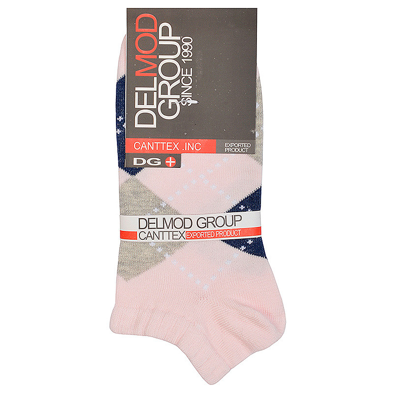 جوراب ساق کوتاه زنانه دل مد گروپ مدل 249009404 نخ پنبه رنگ صورتی