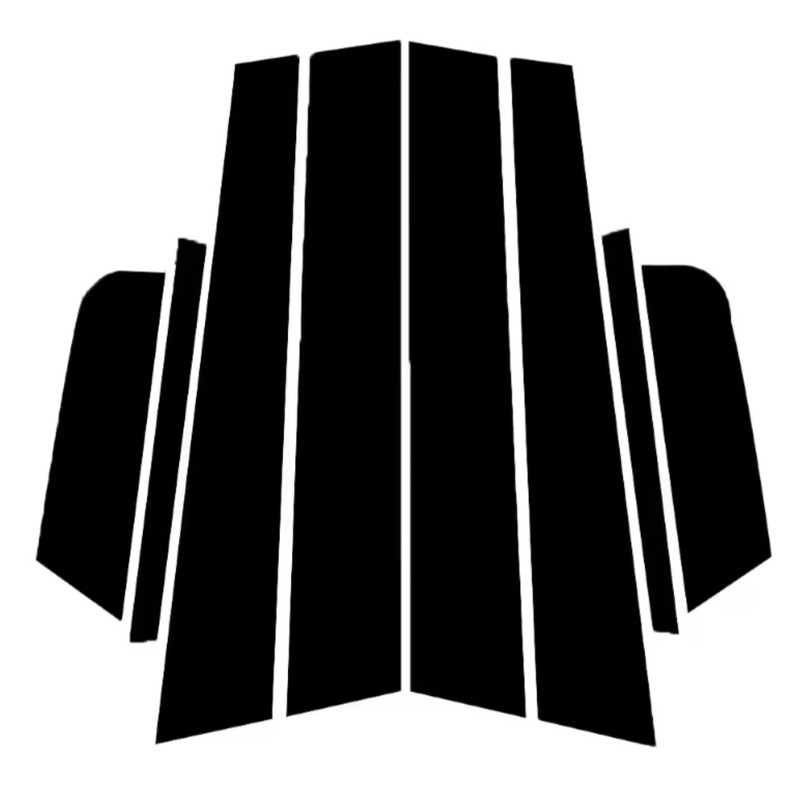 برچسب جانبی شیشه خودرو مدل 8mode مناسب برای مزدا 3 بسته 8 عددی