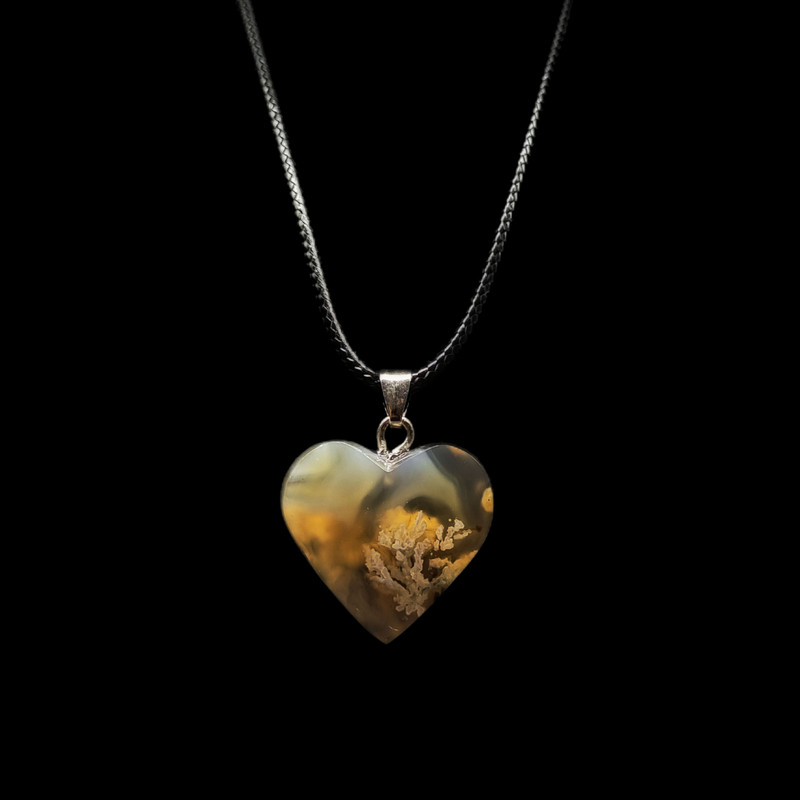 گردنبند زنانه مدل عقیق شجر طرح قلب کد B29